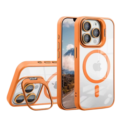 Купить Чехол TPU+PC+Metal Stand Case with MagSafe and Camera Lenses для iPhone 15 Pro Max