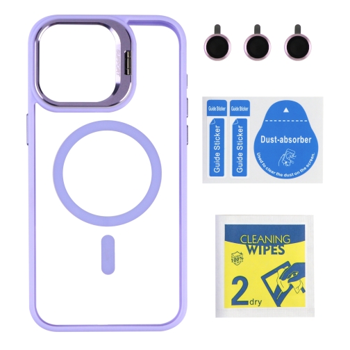 Купить Чехол TPU+PC+Metal Stand Case with MagSafe and Camera Lenses для iPhone 15 Pro Max, 11