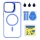 Купить Чехол TPU+PC+Metal Stand Case with MagSafe and Camera Lenses для iPhone 15 Pro Max Blue