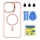 Купить Чехол TPU+PC+Metal Stand Case with MagSafe and Camera Lenses для iPhone 15 Pro Max Pink