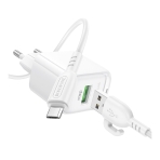 Купити Мережевий Зарядний Пристрій Borofone BAS42A 1USB QC3.0 18W+USB to Micro, 5