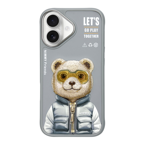 Чохол TPU+PC Nimmy 3D with Metal Buttons для iPhone 16 превью 3