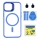 Купить Чехол TPU+PC+Metal Stand Case with MagSafe and Camera Lenses для iPhone 14 Blue