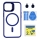 Купить Чехол TPU+PC+Metal Stand Case with MagSafe and Camera Lenses для iPhone 14 Dark Blue