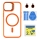 Купить Чехол TPU+PC+Metal Stand Case with MagSafe and Camera Lenses для iPhone 14 Orange