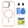Купить Чехол TPU+PC+Metal Stand Case with MagSafe and Camera Lenses для iPhone 14 Pink