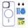 Купить Чехол TPU+PC+Metal Stand Case with MagSafe and Camera Lenses для iPhone 14 Purple