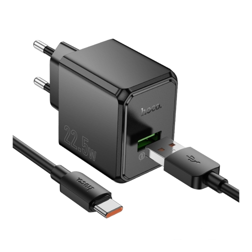 Купить Сетевое Зарядное Устройство Hoco CS17A 1USB Multi-Protocol 22.5W+USB to Type-C, 3