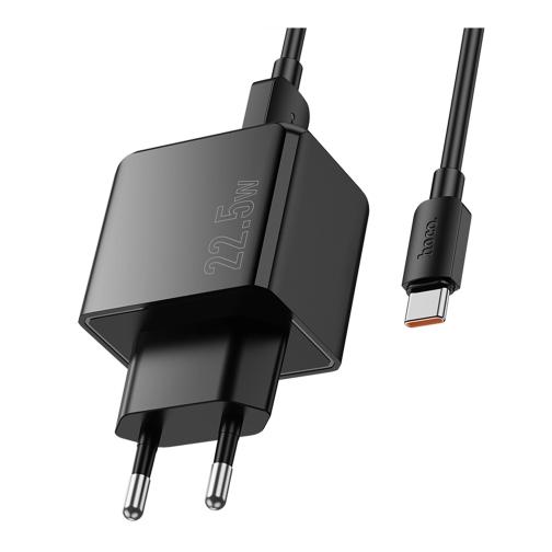 Купить Сетевое Зарядное Устройство Hoco CS17A 1USB Multi-Protocol 22.5W+USB to Type-C, 5