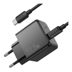 Купить Сетевое Зарядное Устройство Hoco CS17A 1USB Multi-Protocol 22.5W+USB to Type-C, 6
