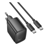 Купити Мережевий Зарядний Пристрій Hoco CS62A 2USB-C PD/QC 45W GAN+Type-C to Type-C, 3