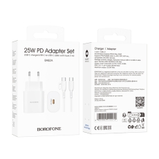 Купить Сетевое Зарядное Устройство Borofone BA82A 1USB-C PD/QC 25W+Type-C to Type-C Купить Сетевое Зарядное Устройство Borofone BA82A 1USB-C PD/QC 25W+Type-C to Type-C