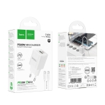 Купить Сетевое Зарядное Устройство Hoco C147A 1USB-C/1USB PD/QC 20W+Type-C to Type-C, 2