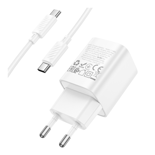 Купить Сетевое Зарядное Устройство Hoco C148A 1USB-C PD/QC 30W+Type-C to Type-C, 5
