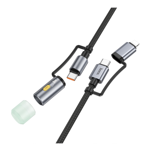Купить USB Hoco U138 USB-C/iP to USB-C/LED Light 1.2m, 3
