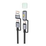 Купить USB Hoco U138 USB/USB-C to USB-C/LED Light 1.2m