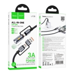 Купить USB Hoco U138 USB/USB-C to USB-C/LED Light 1.2m, 2