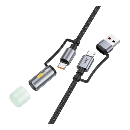 Купить USB Hoco U138 USB/USB-C to USB-C/LED Light 1.2m, 3