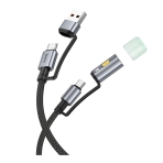 Купить USB Hoco U138 USB/USB-C to USB-C/LED Light 1.2m, 4