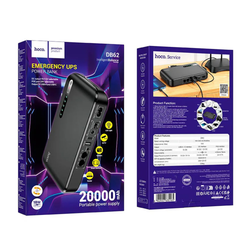 Джерело Бесперебійного Живлення Hoco DB62 UPS (20000mAh) превью 2