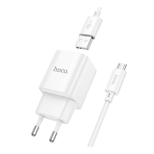 Мережевий Зарядний Пристрій Hoco C145A 1USB QC 18W+USB to Micro превью 4