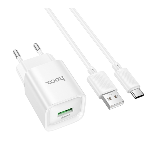 Купити Мережевий Зарядний Пристрій Hoco C145A 1USB QC 18W+USB to Type-C, 3