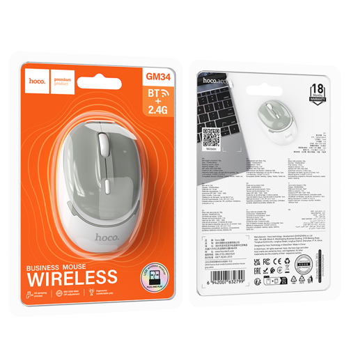 Бездротова Миша Hoco GM34 Nuevo dual mode (2.4G + Bluetooth (3.0+5.2)) превью 2