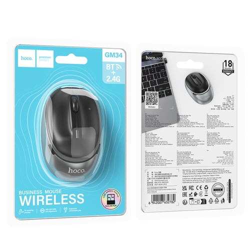 Купить Wireless Мышь Hoco GM34 Nuevo dual mode (2.4G + Bluetooth (3.0+5.2)), 3