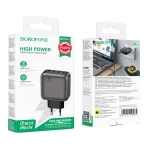 Купити Мережевий Зарядний Пристрій Borofone BAS57A 3USB-C/1USB PD/QC 67W GAN, 2