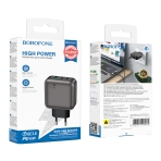 Купити Мережевий Зарядний Пристрій Borofone BAS56A 2USB-C/1USB QC/PD 45W GAN, 2