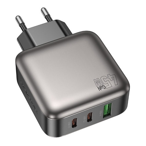 Купити Мережевий Зарядний Пристрій Borofone BAS56A 2USB-C/1USB QC/PD 45W GAN, 3