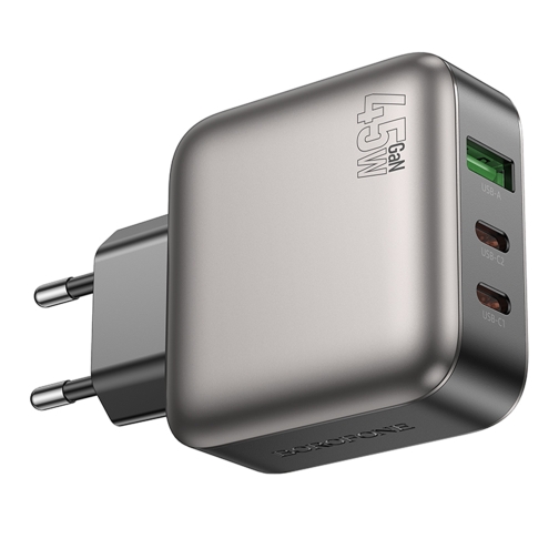 Купити Мережевий Зарядний Пристрій Borofone BAS56A 2USB-C/1USB QC/PD 45W GAN, 6