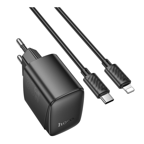 Купити Мережевий Зарядний Пристрій Hoco CS61A 1USB/1USB-C PD/QC 30W+Type-C to Lightning, 3