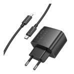 Купити Мережевий Зарядний Пристрій Hoco CS61A 1USB/1USB-C PD/QC 30W+Type-C to Lightning, 7