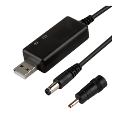 Купити Кабель USB to DC для роутера з 5v на 9V(2A) или 12V(1.5A) 5.5х2.1/3.5x1.35 mm с переключателем