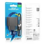 Купить Сетевое Зарядное Устройство Borofone BAS12A 1USB QC3.0 18W+USB to Micro, 2