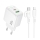 Купити Мережевий Зарядний Пристрій Borofone BAS44A 1USB-C/1USB PD/QC 20W+Type-C to Lightning Бiлий