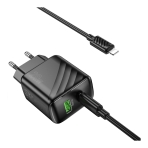 Купити Мережевий Зарядний Пристрій Hoco CS25A 1USB-C/1USB PD/QC 20W+Type-C to Lightning, 6