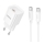 Купити Мережевий Зарядний Пристрій Hoco C146A 1USB-C PD/QC 20W+Type-C to Type-C