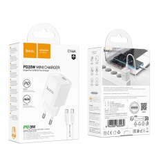 Купить Сетевое Зарядное Устройство Hoco C146A 1USB-C PD/QC 20W+Type-C to Type-C Купить Сетевое Зарядное Устройство Hoco C146A 1USB-C PD/QC 20W+Type-C to Type-C