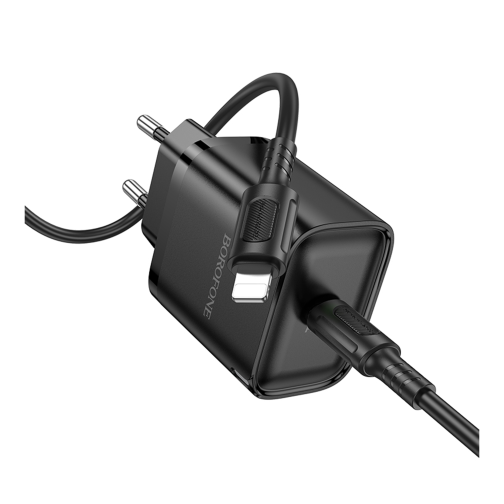 Мережевий Зарядний Пристрій Borofone BA84A 1USB-C PD/QC 30W+Type-C to Lightning превью 5