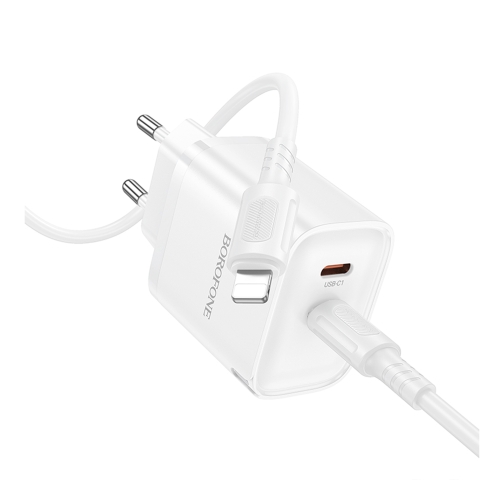 Купить Сетевое Зарядное Устройство Borofone BA85A 2USB-C PD/QC 35W+Type-C to Lightning, 4