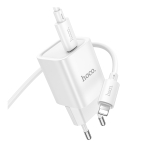 Купить Сетевое Зарядное Устройство Hoco C148A 1USB-C PD/QC 30W+Type-C to Lightning, 5