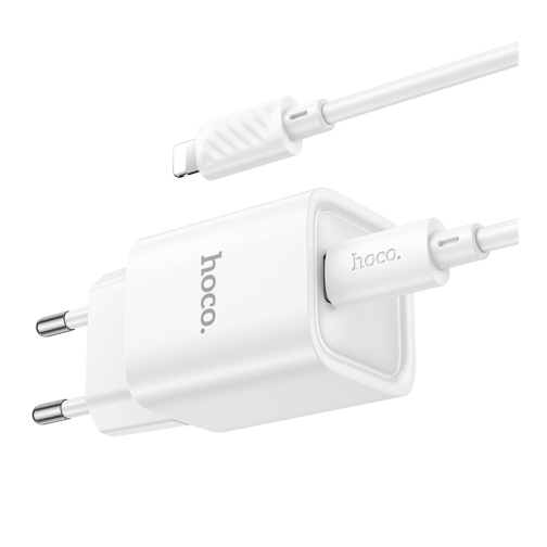 Купить Сетевое Зарядное Устройство Hoco C148A 1USB-C PD/QC 30W+Type-C to Lightning, 6