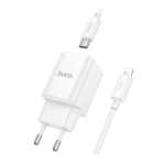 Купить Сетевое Зарядное Устройство Hoco C149A 1USB/1USB-C PD/QC 30W+Type-C to Lightning, 4