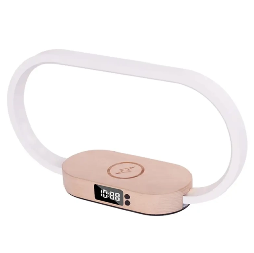 Бездротовий Зарядний Пристрій WR08 3in1+Lamp/Clock/Wireless 10W М'ят.упак.
