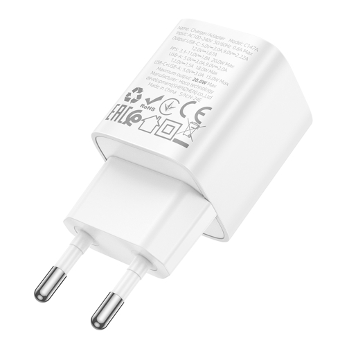 Купить Сетевое Зарядное Устройство Hoco C147A 1USB-C/1USB PD/QC 20W, 5