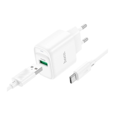 Купить Сетевое Зарядное Устройство Hoco C140A 1USB QC 18W+USB to Type-C Купить Сетевое Зарядное Устройство Hoco C140A 1USB QC 18W+USB to Type-C