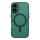 Купить Чехол TPU+PC Magnetic Matte Camera Lens with Magsafe для iPhone 16 Dark Green