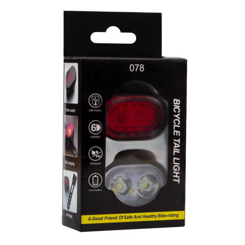 Велоліхтар 078 2LED IPX4 Waterproof 6 Modes превью 2